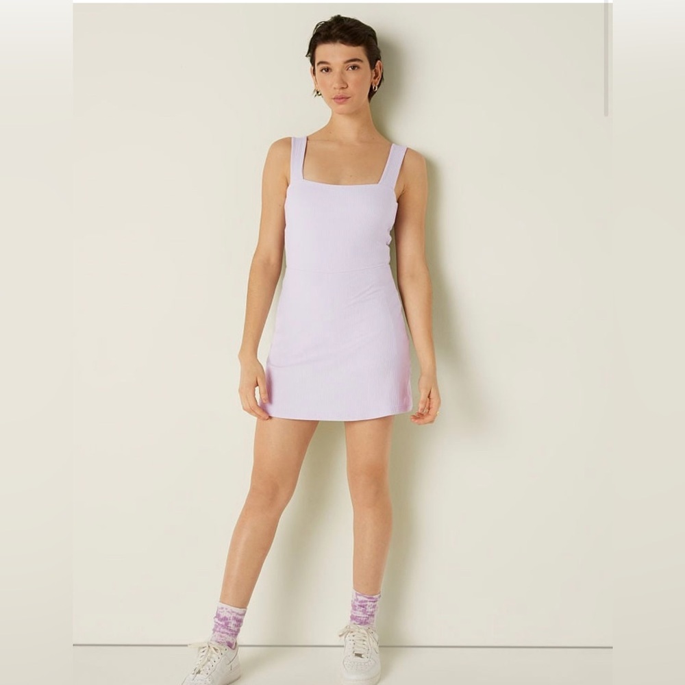 Victoria Secret Pink Rib Square Next Active Dress - Nwt Small